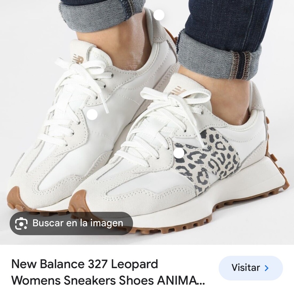 New Balance 327 Animal Print Logo Casual Women Sneakers Sea Salt Leopard various